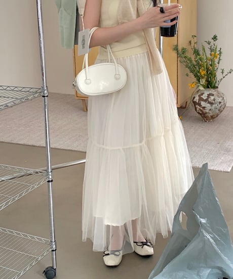 sheer tulle skirt / 4color　hm2115