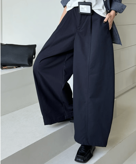 wide silhouette tuck pants / 4color　hm2765