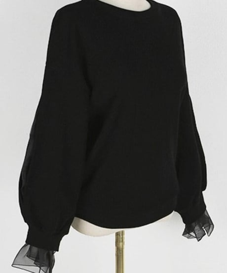 sleeve chiffon tops / 3color　hm1855