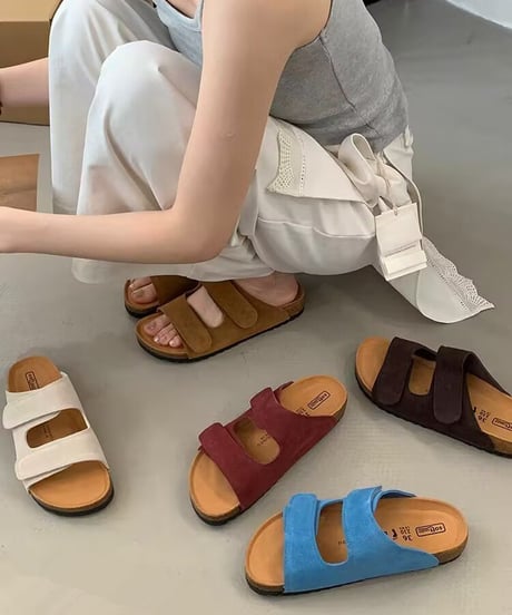 double belt sandal / 5color　hm2267