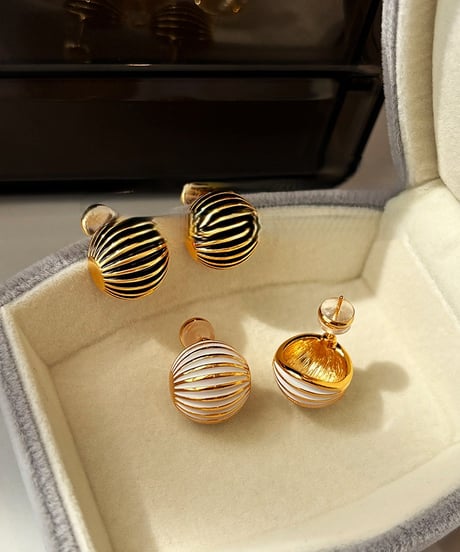 striped sphere pierce / 2color　hm2759