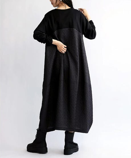 textured maxi dress　hm2584