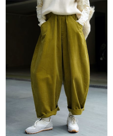 corduroy balloon pants / 3color　hm2736