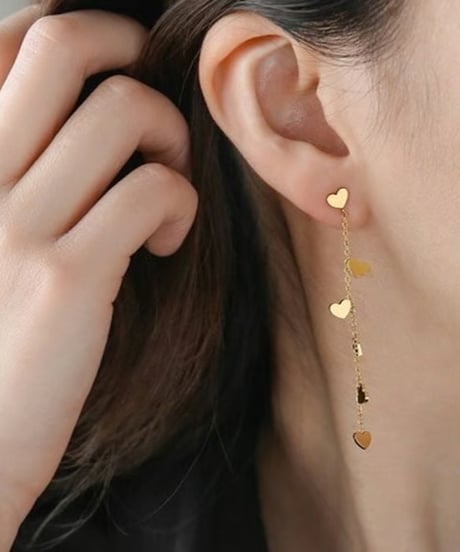 small hearts chain pierce　hm2241