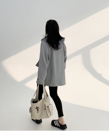 faux shirt two-piece top　hm1950