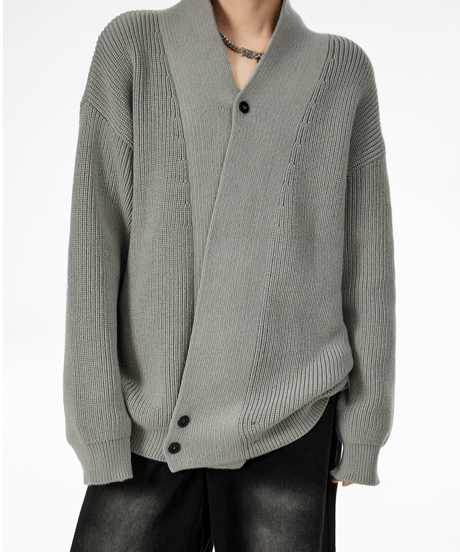 shawl collar cardigan / 3color　hm2682