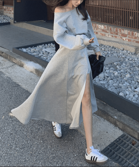 slit long skirt / top　hm2819