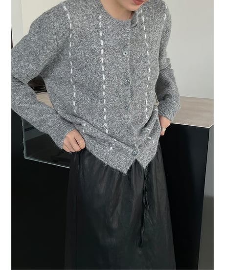 vertical stitch cardigan / 3color　hm2762
