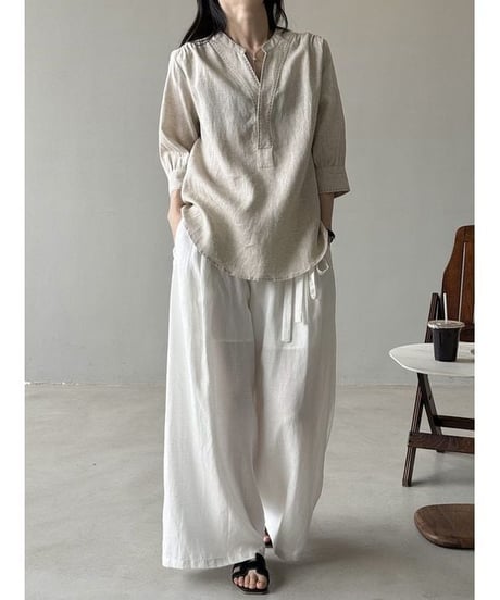 linen relax blouse / 2color　hm2292