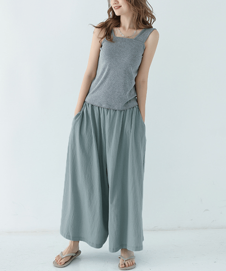 linen wide pants / 12color　hm2936