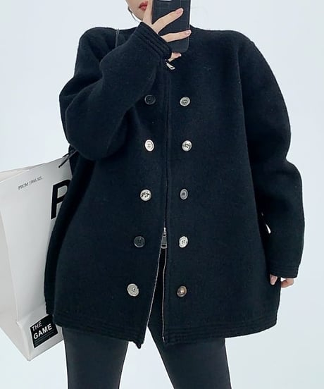 button knit cardigan / 3color　hm1718