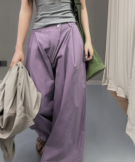 relaxed tuck pants / 2color　hm2383