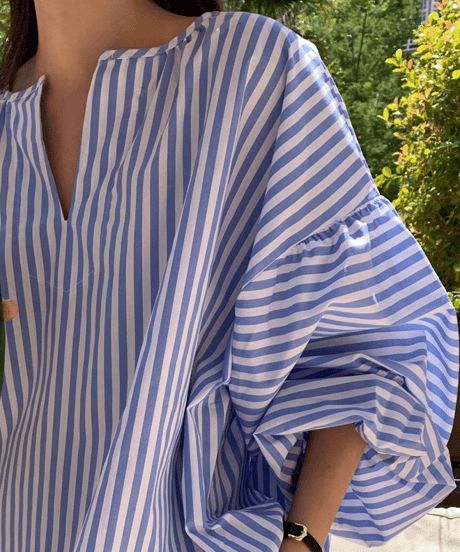 skipper loose blouse / 2color　hm2931