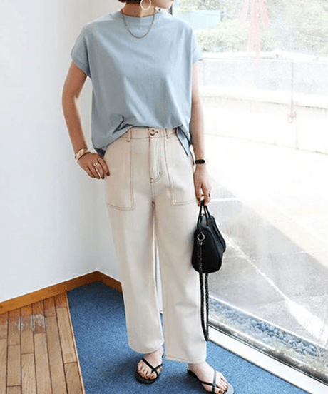 curved cotton top / 7color　hm2957