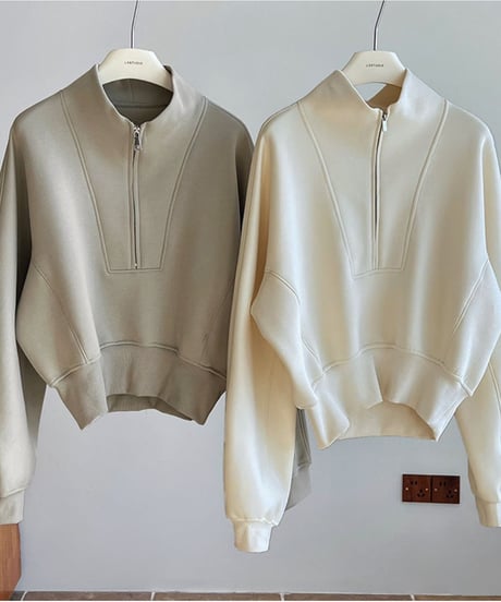 sweatshirt half zip pullover / 3color　hm1705