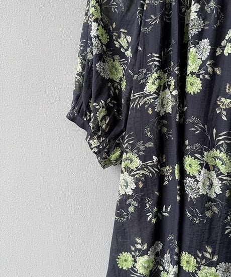 back ribbon floral blouse　hm2278