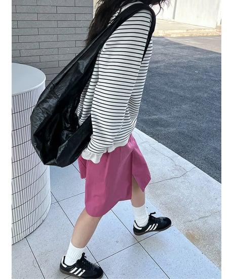 loose strip sweatshirt / 2color　hm2059