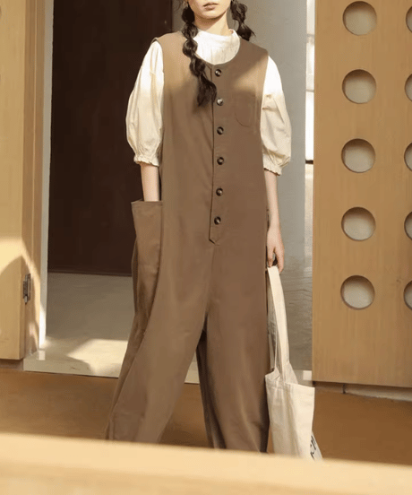 loose overalls ＆ blouse　hm2556
