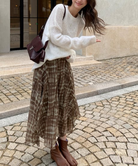 irregular design skirt　hm2559