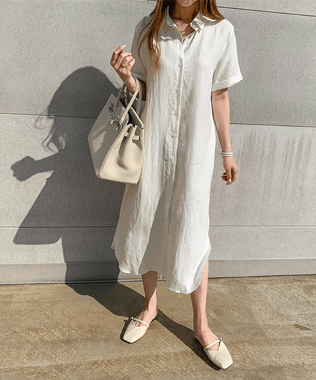 belted shirt dress / 3color　hm2982