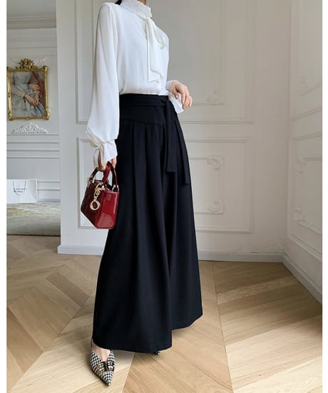 belted wide pants / 2color　hm2141
