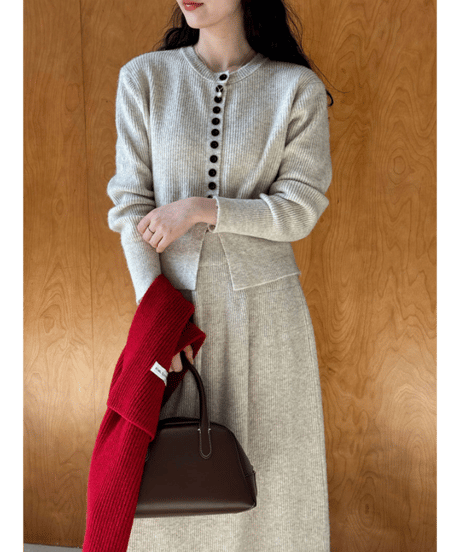 ribbed knit set-up / 3color　hm2755