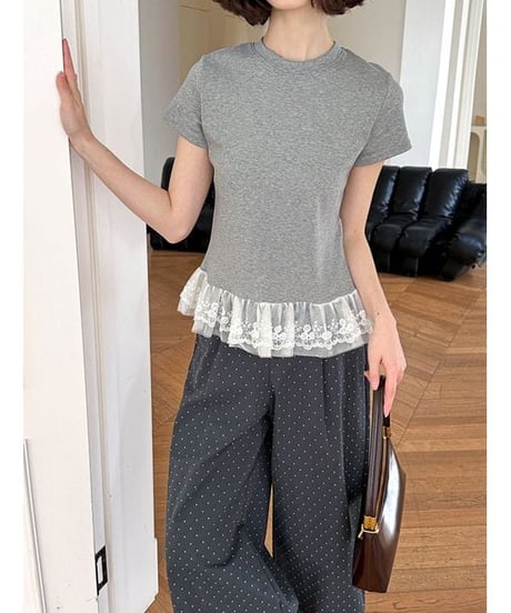 frill peplum cutsew / 3color　hm2337