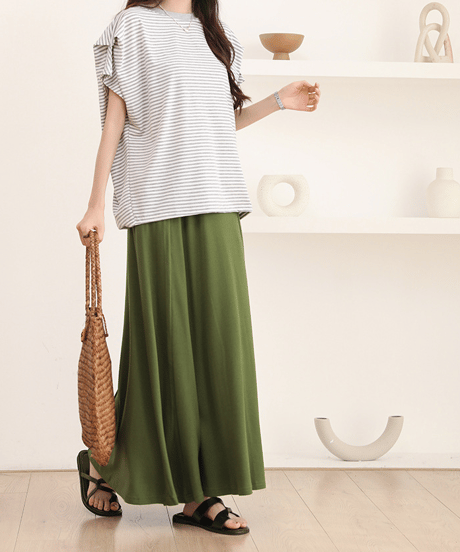 flared long skirt / 5color　hm2908