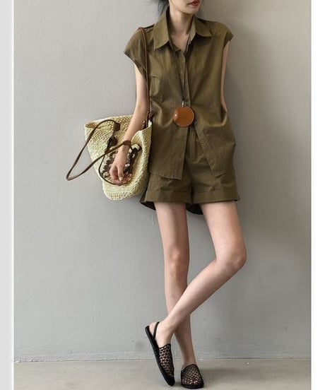 shirt & short pants set / 2color　hm2260