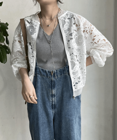 lace short jacket / 2color　hm2968