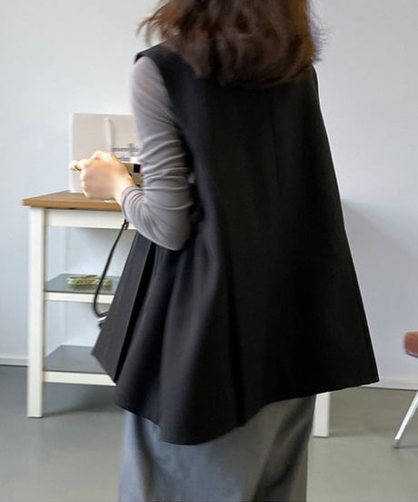 side tuck gilet / 2color　hm1440