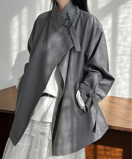 asymmetrical jacket / 2color　hm2057