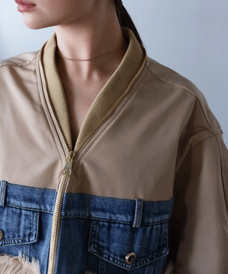 tulle mix blouson / 3color　hm2820
