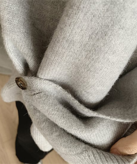 asymmetry knit vest / 4color　hm2590
