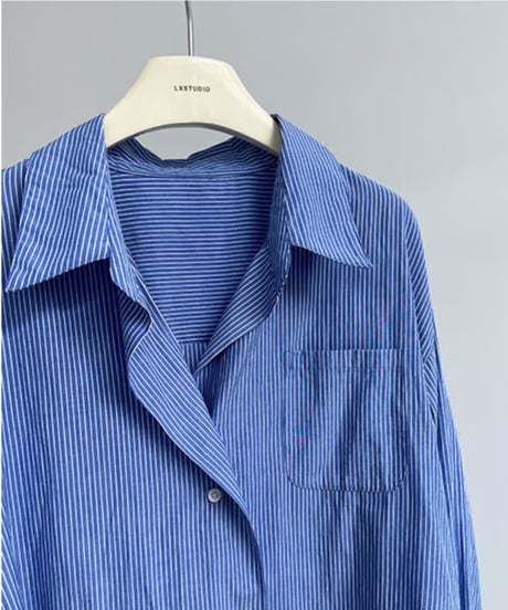 striped irregular blouse / 2color　hm2042
