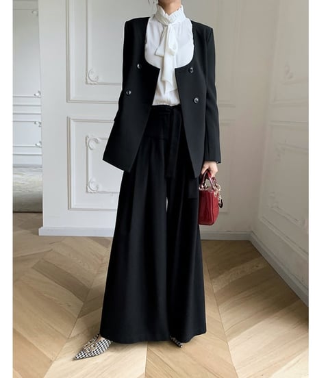 belted wide pants / 2color　hm2141