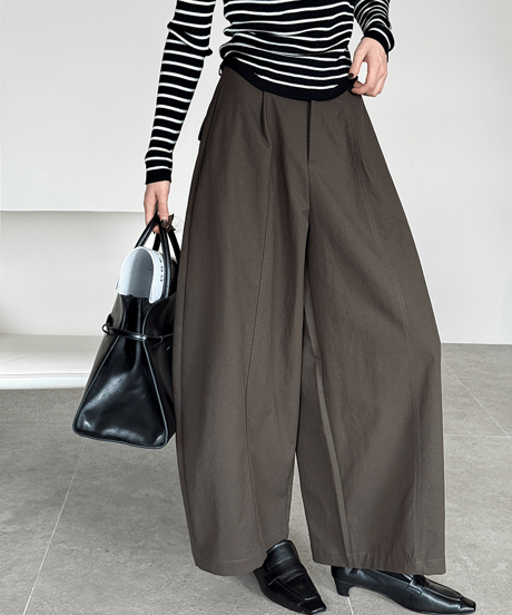 wide silhouette tuck pants / 4color　hm2765