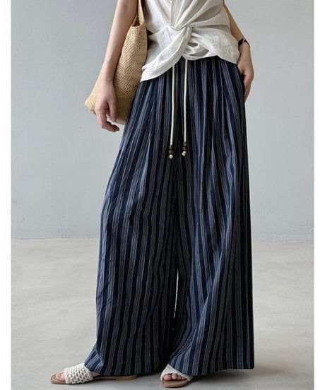 stripe wide pants / 3color　hm2310