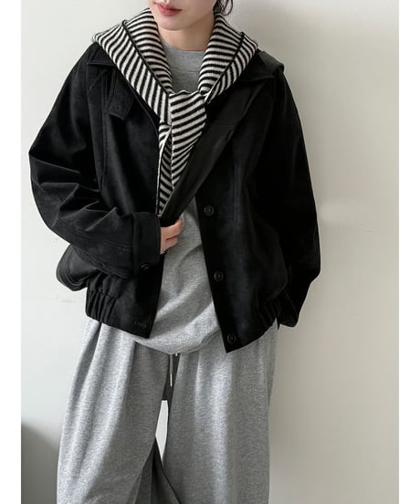 stand collar blouson / 2color　hm2739