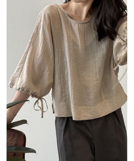 loose cotton blouse / 4color　hm2325