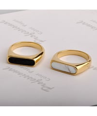modern square ring / 4color　hm2777
