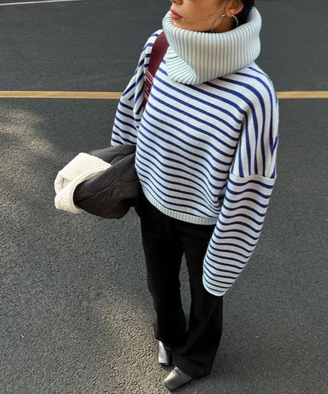 border knit and snood / 2color　hm1894