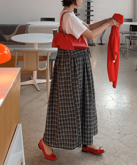 plaid jumper dress / 2color　hm2978