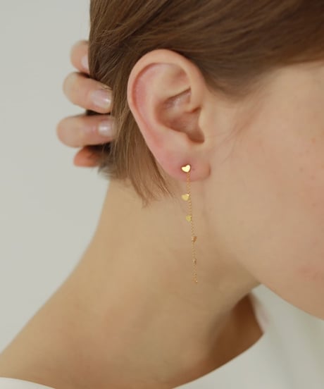 petit heart chain pierce　hm2032