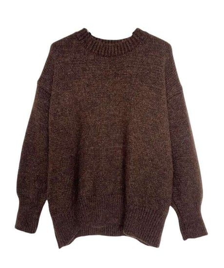 crew neck pullover knit / 3color　hm1838