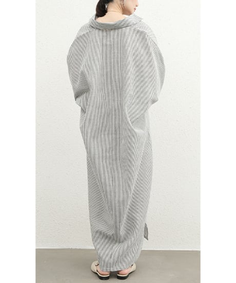 striped shirt dress / 3color　hm2538