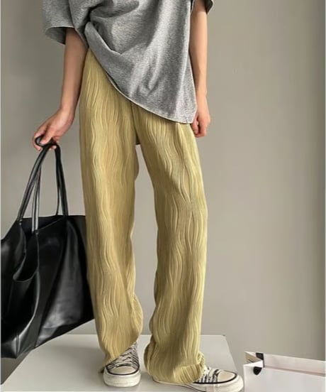 wave pleats pants / 3color　hm2290