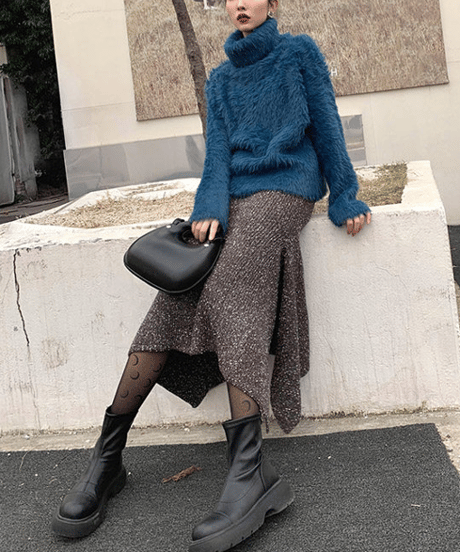 shaggy knit pullover / 3color　hm1893