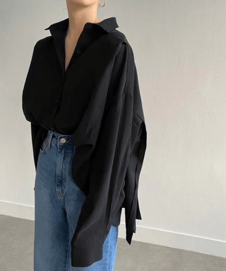 pleats back blouse / 2color　hm2823