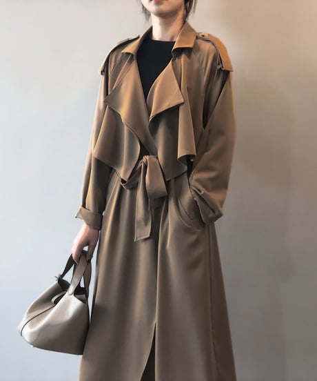 drape trench coat / 2color　hm2040